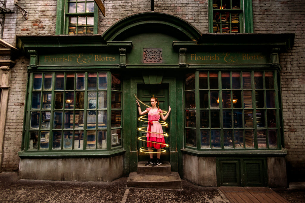 Adult Wizarding World photoshoot at Universal Orlando Resort by family photographer Universal Studios Orlando