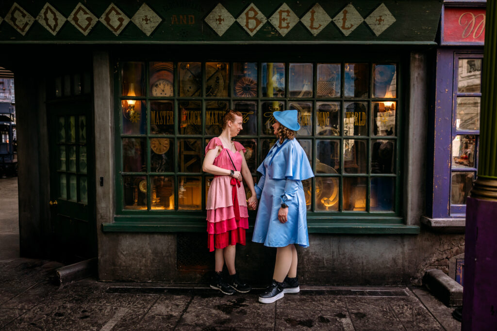 Adult Wizarding World photoshoot at Universal Orlando Resort by family photographer Universal Studios Orlando