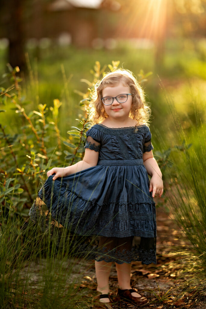 Lola 4th birthday portraits with Central Florida photographer at Lake Louisa